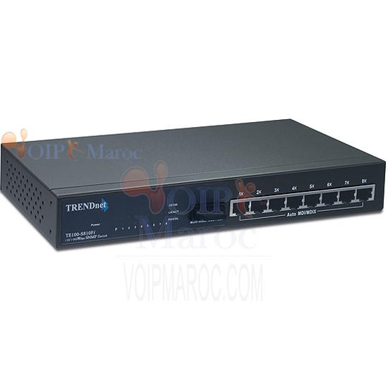Switch 8 Ports 10/100 Mbits SNMP Niv2 + 1 Port F.O TE100-S810Fi