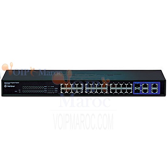 Web Switch 24 Ports 10/100 Mbits VLAN + 4 Ports 10/100/1000 + 2 Mini GBIC (F.O) TEG-424WS