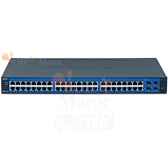 Web Switch 48 Ports 10/100/1000 Mbits VLAN+4 Mini GBIC(F.O) 19" TEG-448WS