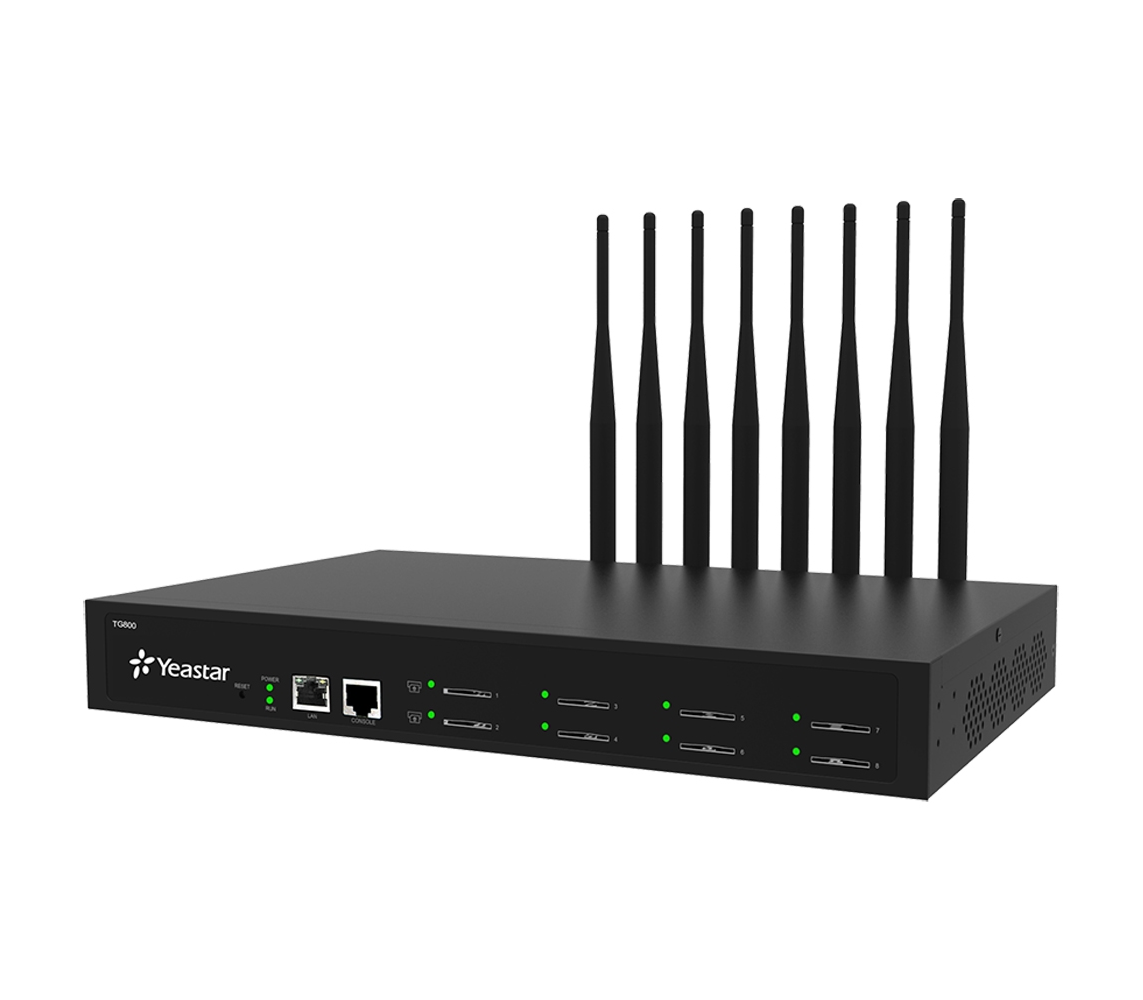 Passerelle GSM IP avec prise en charge de 8 cartes SIM TG800