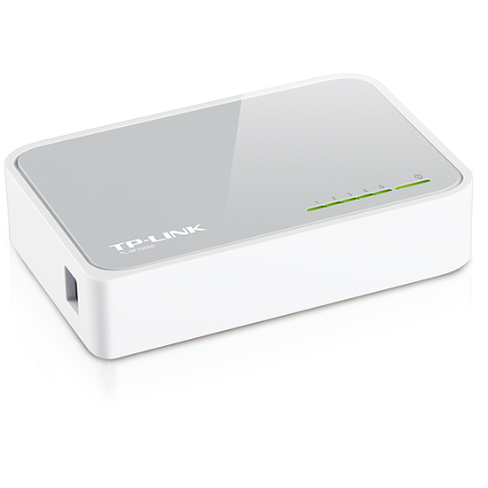 5-port 10/100M mini Desktop Switch, 5 10/100M RJ45 ports, Plastic cas TL-SF1005D