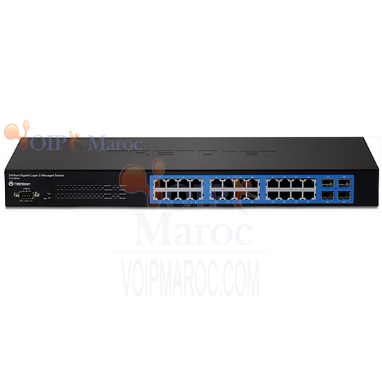 Switch Layer 2 Gigabit à 24 ports, dont 4 logements Mini-GBIC partagés TL2-G244