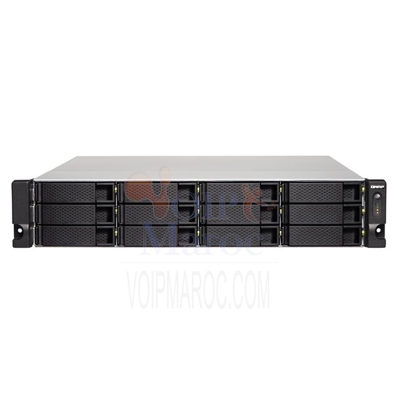 Serveur NAS professionnel 12 baies 4 Go Intel Apollo Lake J3455 Quad-Core 1.5GHz et alimentation redondante (sans disque dur) TS-1253BU-RP-4G