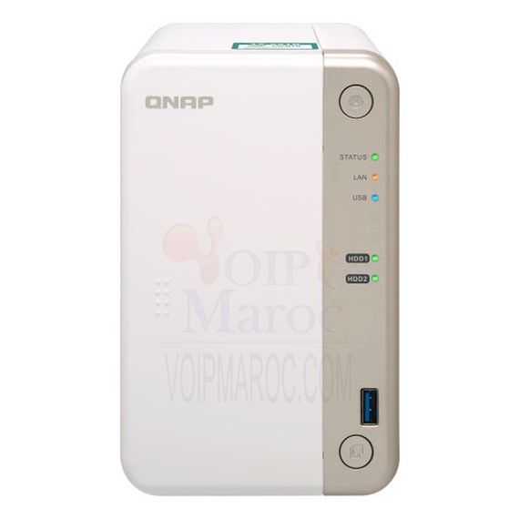 Serveur NAS 2 baies 2 Go RAM Dual-Core Intel Celeron J3355 2.0 GHz (sans disque dur) TS-251B-2G