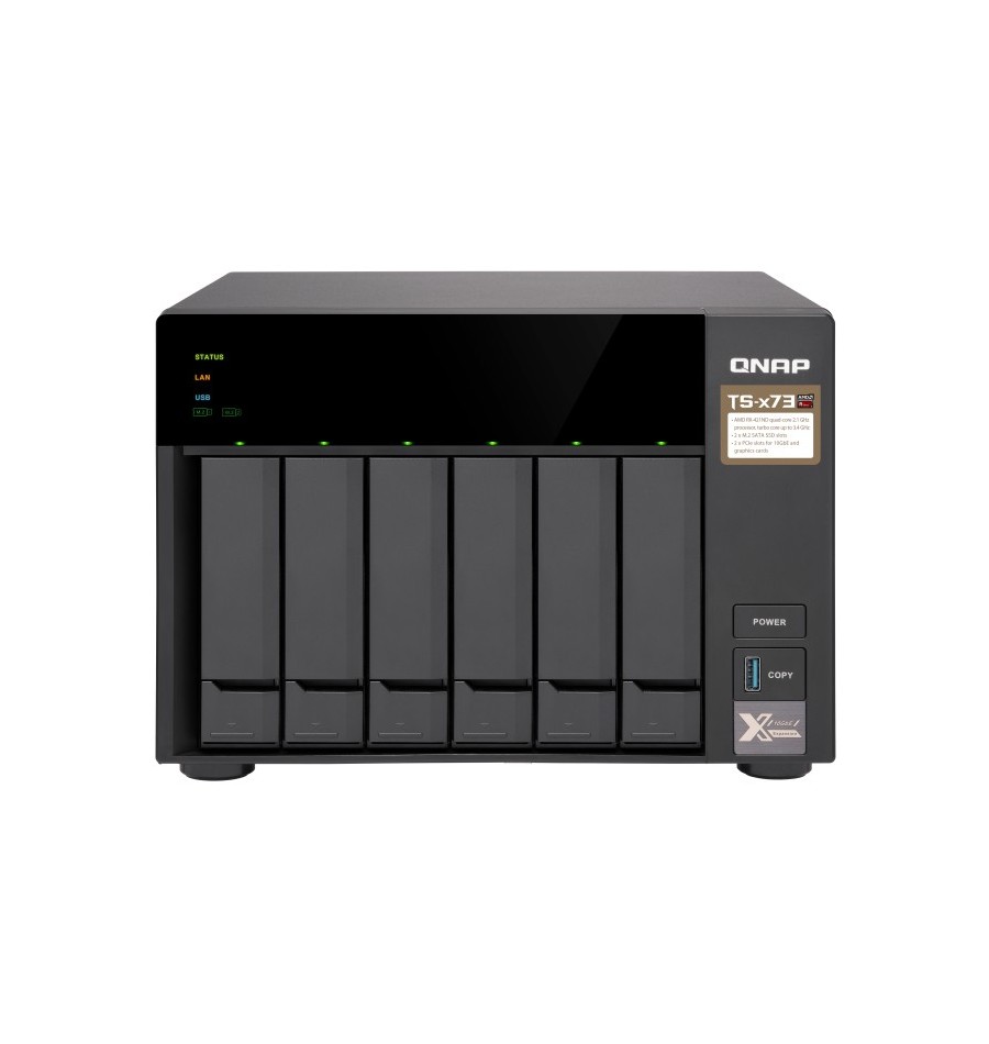 Serveur NAS 6 baies avec 4GB DDR4 (sans disque dur) TS-673-4G