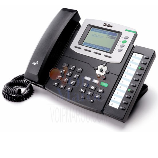 Téléphone IP LCD Graphique 4 Comptes VoiP PoE UC806