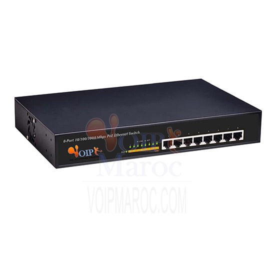 8-port 10/100M/1000M unmanaged 8 Port support PoE Switch in  Metal case(150W power) FR-S1008PEG