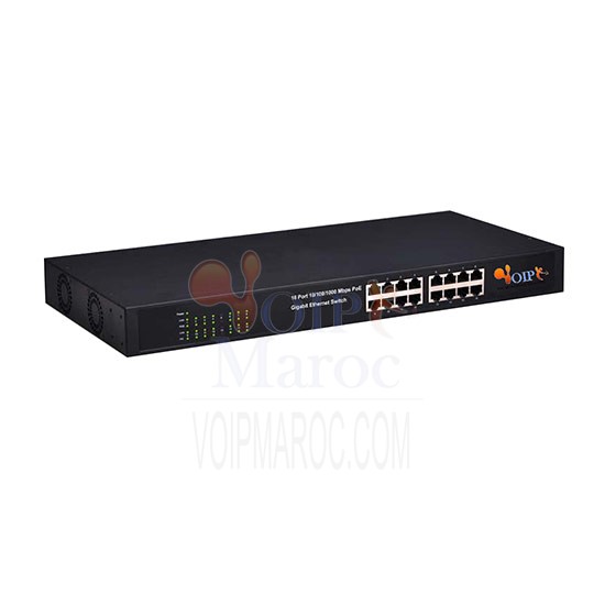 16-port 10/100M/1000M unmanaged 16 Port support PoE Switch in  Metal case(260W power) FR-S1016PEG-C