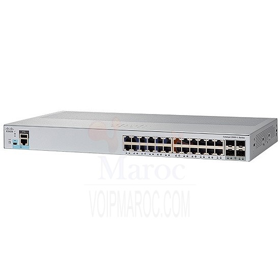 Switch Manageable 24 Ports 10/100/1000 Mbps + 4 Ports SFP LAN LITE WS-2960 L-24 TS-LL