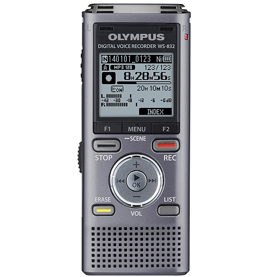 Dictaphone avec Microphones Stéréo Intégré USB 4 Go WS-832