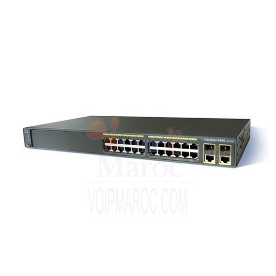 Catalyst 2960-Plus 24TC-S 24 x 10/100 + 2 x SFP Gigabit combiné Géré WS-C2960+24TC-S