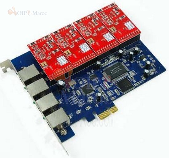 Card Asterisk 4 analog lines with PCI  Express 1 ZA4E