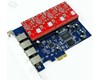 Card Asterisk 4 analog lines with PCI  Express
ZA4E can support 4 analog lines which can be any of combinations of FXS-100 or FXO-100 modules according to the requirements.
It is proved by customers in a long time, our PCI-E card can work excellently under Elastix or TrixBox.