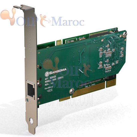 carte Numérique de 1 port T2/E1, bus PCI. Sans Anti-echo A101