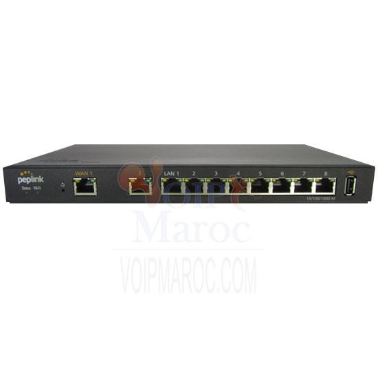 Routeur  Double Equilibrage WAN  802.11n Wi-Fi 8 Ports GbE LAN Balance One