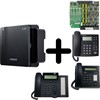 1 Cabinet de base +1 Carte 8 postes hybrides + 12 Postes Analogique avec afficheur + 1 Poste Digital 8 touches + 1 Poste Digital 24 touches