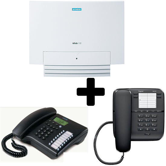 1 Hipath SIEMENS 1120  + 1 Siemens Poste Profiset 3030 + 3 Postes Gigaset  DA310 Pack Hipath 1120
