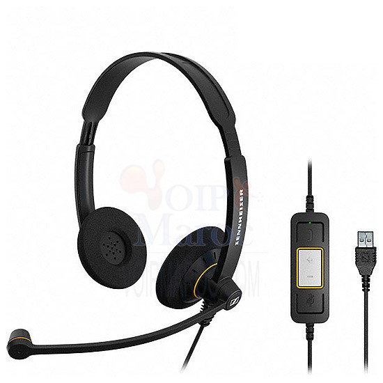 Casque USB filaire 2 écouteurs pour tous les softphones sc60