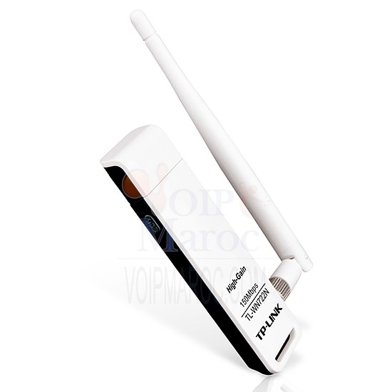 Clé USB Wi-Fi N à gain élevé (150 Mbps) TL-WN722N