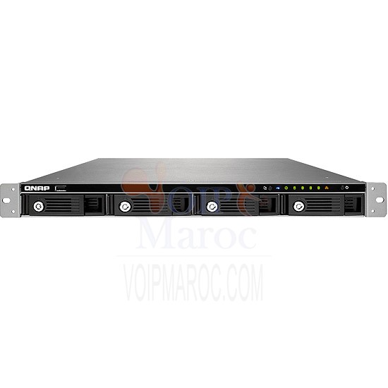 Serveur NAS Professionnel 4 baies (sans disque dur) 4 Go RAM Rack 1U Alimentation Redondante TS-453U-RP